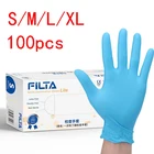 100 шт. одноразовые перчатки водостойкая пудра латексные перчатки для домашнего использования Кухня лабораторные перчатки для уборки