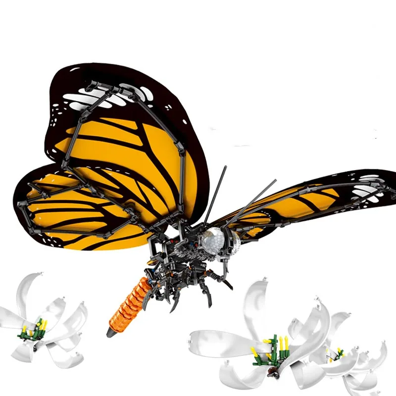 

Sembo Blocks Technic Assemble Technic Animals Insect Set Danaus genutia Butterfly Model Building Blocks kits kids Children Toys