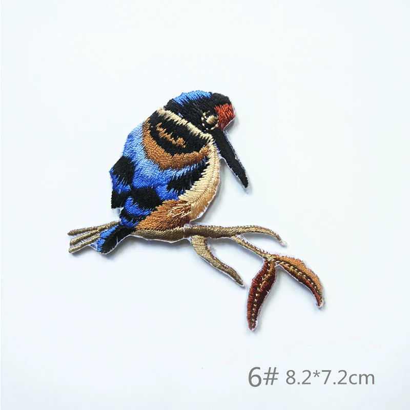 16 видов нашивки в китайском стиле с птицами и животными аппликации вышитыми