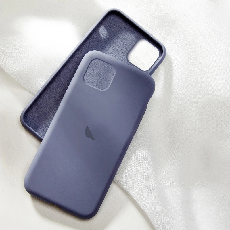 Lavender ash Официальный силиконовый чехол для Apple iphone X Xs max 7 8 6 S 6 S Plus X XR с логотипом чехол для iphone 11 Pro max чехол - Цвет: Lavender ash