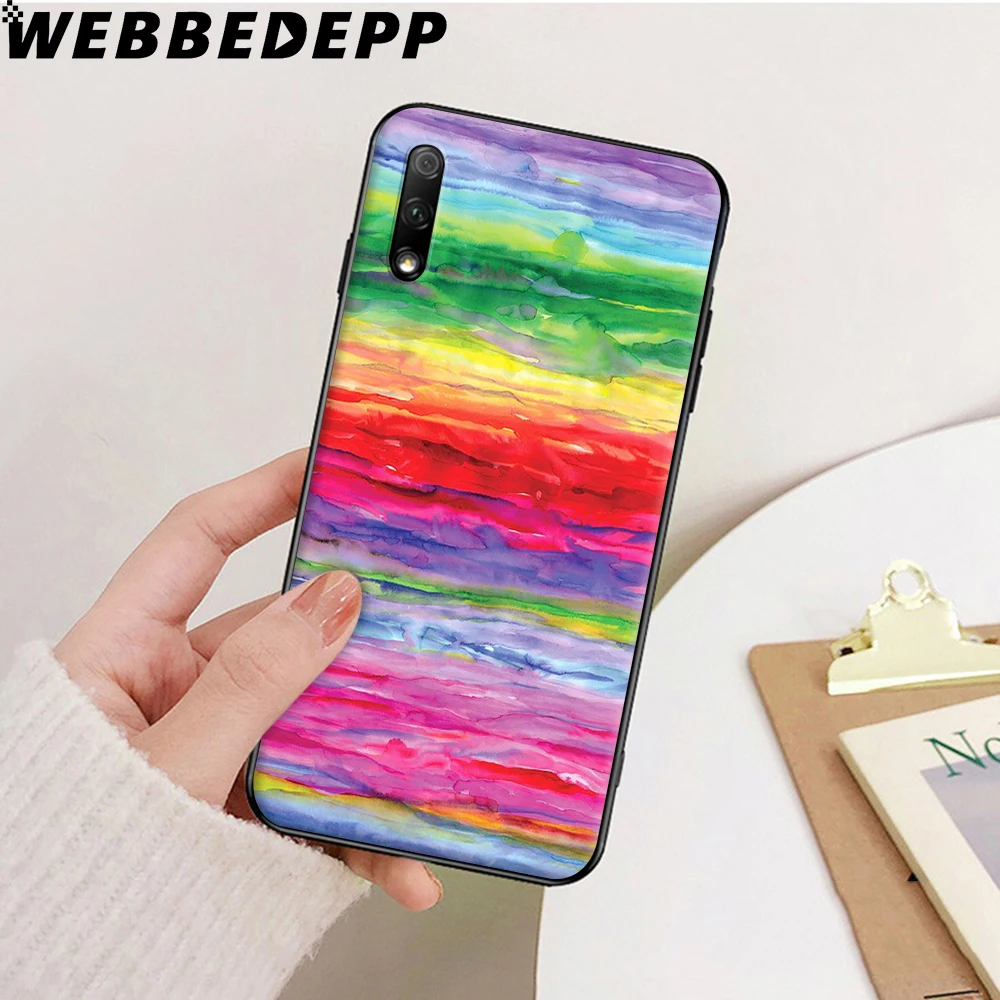 Градиентный Радужный мягкий чехол для huawei Honor 6A 7A 9X20 Pro 8A 7C 8C 7X8X8 9 10 lite 20S Note10 View20 |