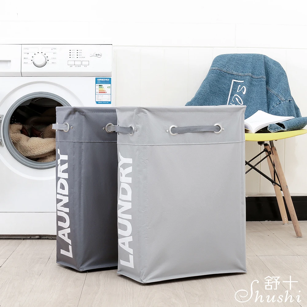 

Shushi hotselling collapsible laundry hamper waterproof multi-functional corner slim laundry basket dirty cloth storage basket