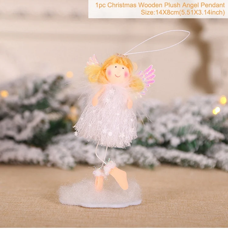 Ornament 23 HUIRAN, Рождественская Кукла-ангел, подвеска, елочные украшения для дома,, натальные рождественские украшения, подарок для детей, год - Цвет: Ornament 23