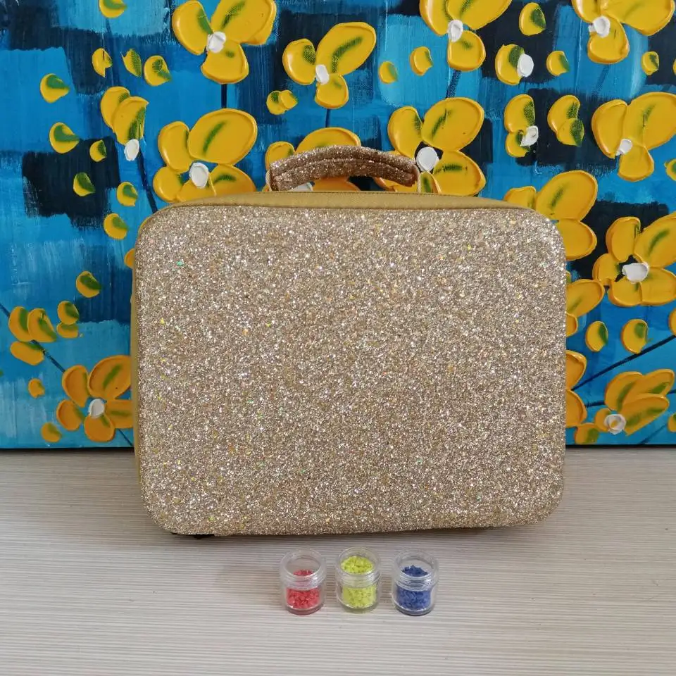 

Container BagJewelry Box Cosmetic Bag Diamond Painting Golden Storage Box Accessories Tools Carry Case