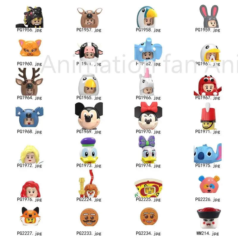 

Одиночные фигурки героев мультфильмов, животные, пересечение ститча, лиса, дракон, олень, аксессуары для головы, строительные блоки, игрушки...