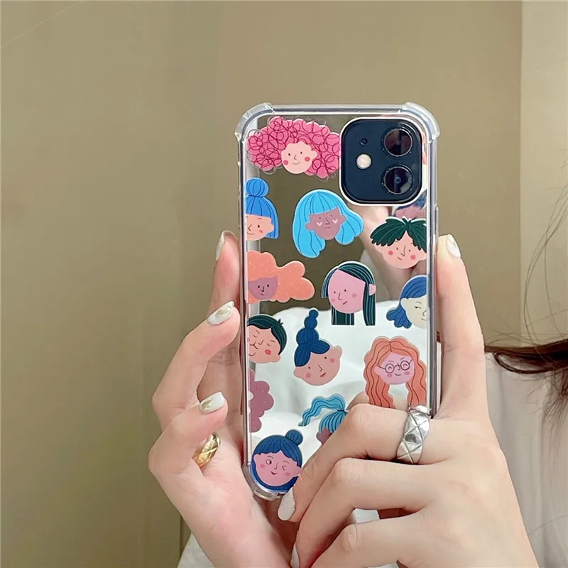 

Funny Cartoon Avatar Anti-fall Phone Case For iPhone 12 11 Pro Max X Xs Max Xr 7 8 Puls SE 2020 Cases Soft TPU Silicon Cover