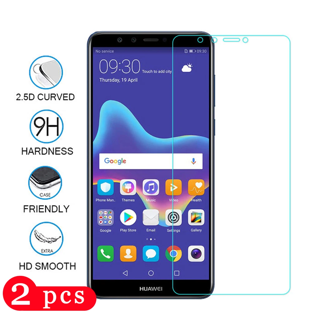 Закаленное стекло 9H для huawei y9 prime 2019 y9s 2018 защитная пленка защита экрана смартфона