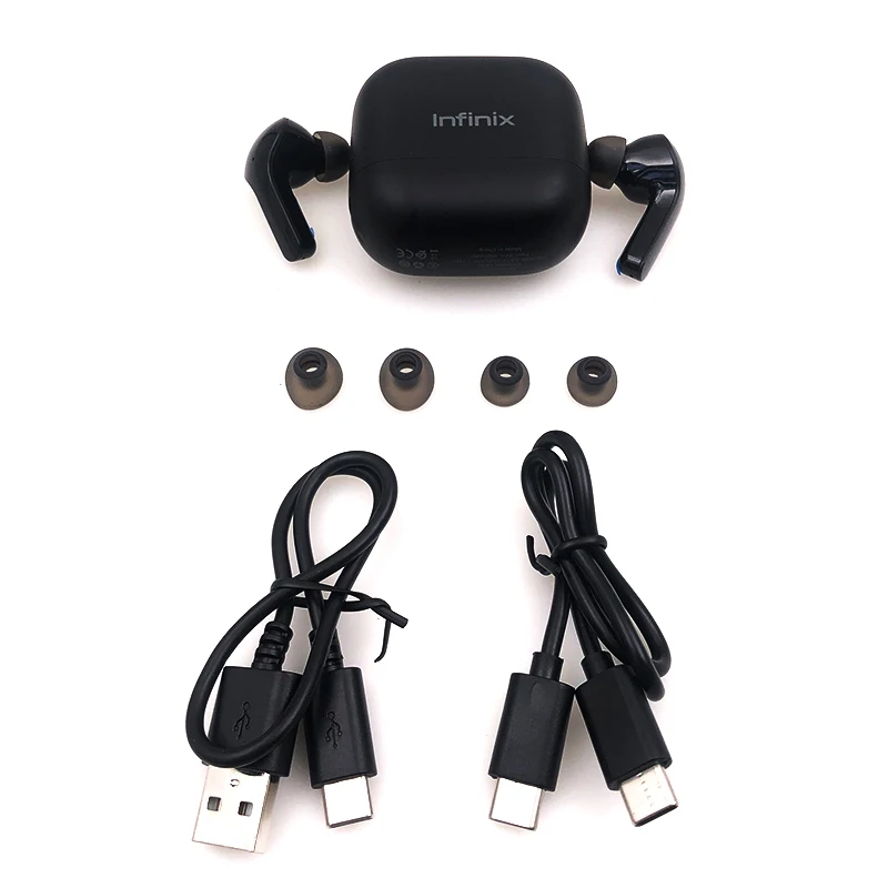 global version infinix xe25 tws true wireless bluetooth earphone 60ms low latency dual microphone calls 2000mah battery life free global shipping
