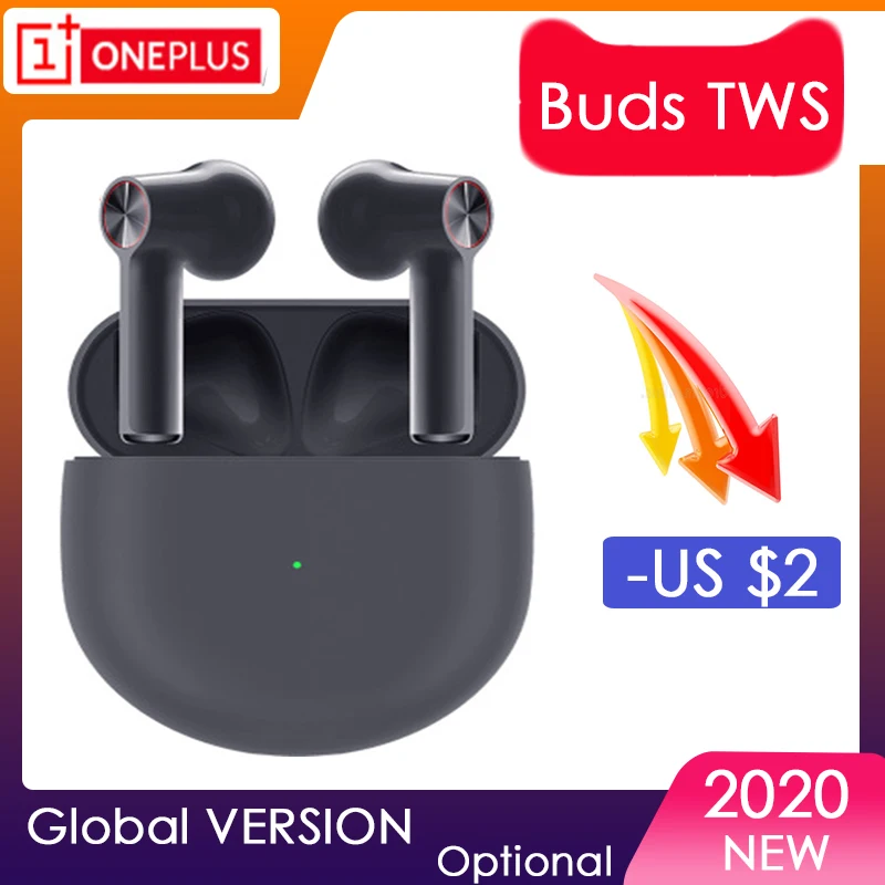 Оригинальные беспроводные наушники OnePlus Buds TWS Z IPX4 Bluetooth 5 0 для 6/6T/7/7 Pro/7T/7T Pro/8/8 Pro/Nord |