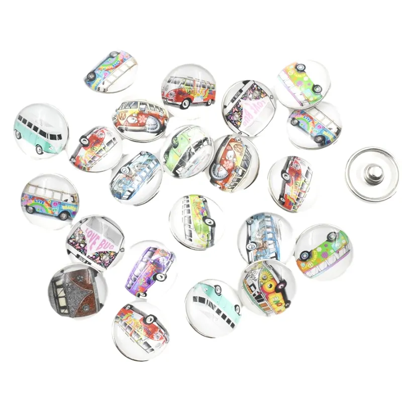30 шт счастливый автобус автомобиль оснастки кнопка ювелирные изделия 18 мм стиль