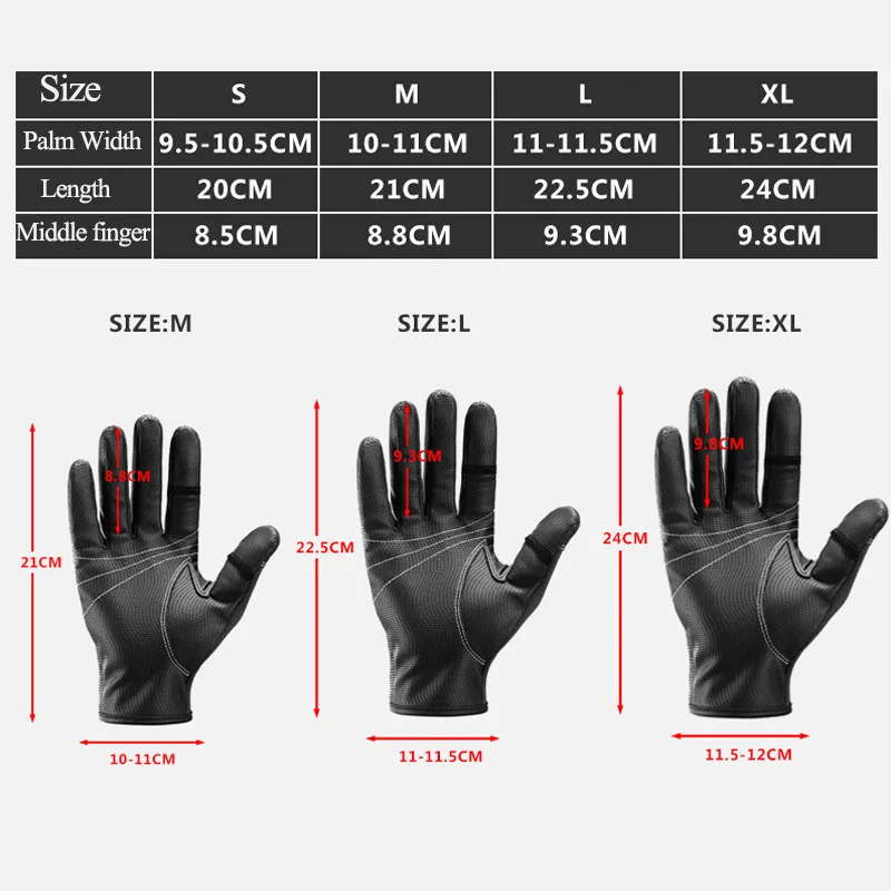 

Leather Fishing Gloves Anti-slip Full Finger Durable Comfortable Gloves For Fishing Cycling Hiking Riding Gloves