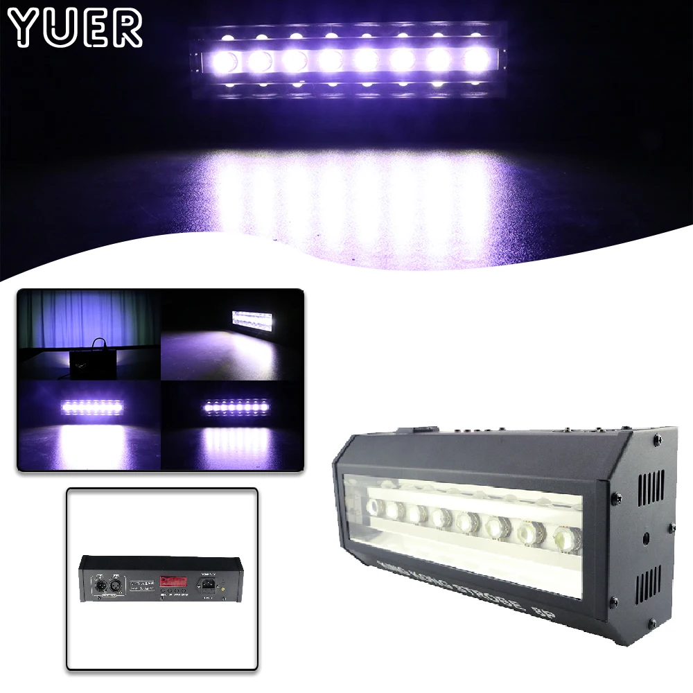 

Светодиодный стробоскоп YUER 8X2 5 Вт DMX512 5/9CH RDM, белый стробоскоп с голосовым управлением для диджея, дискотеки, сцены, свадьбы, вечеринки в поме...