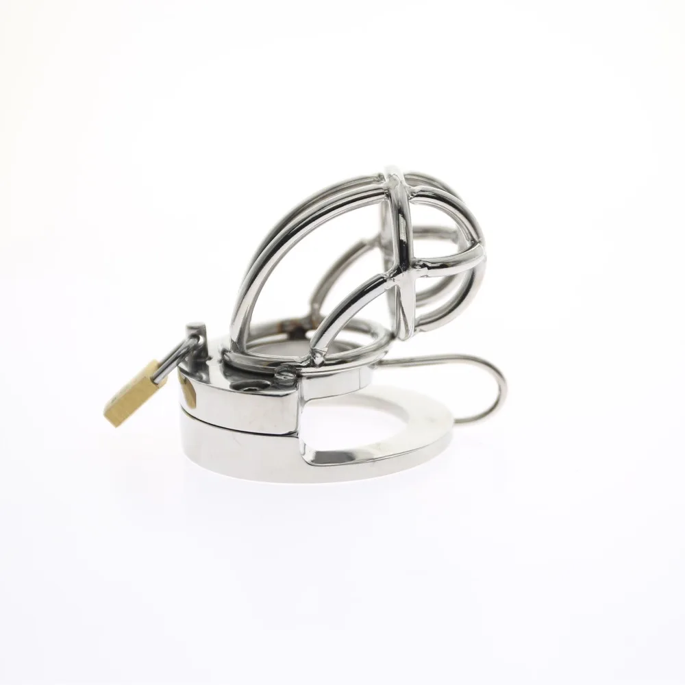 2 в 1 носилки клетка для пениса кольцо петуха Металлический Пояс верности БДСМ