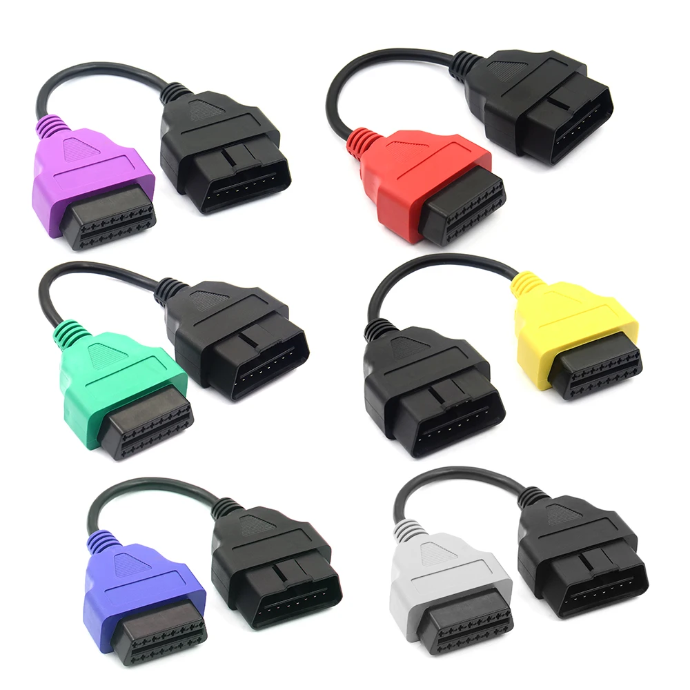 

VSTM Latest 6 Color Auto OBD2 Connector Diagnostic Adapter Cable for FiatECUScan and Multiecuscan