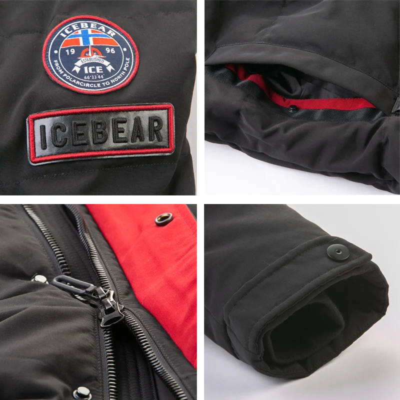 ICEbear 2019 новый мужской пуховик высокого качества Мужская теплая одежда брендовая