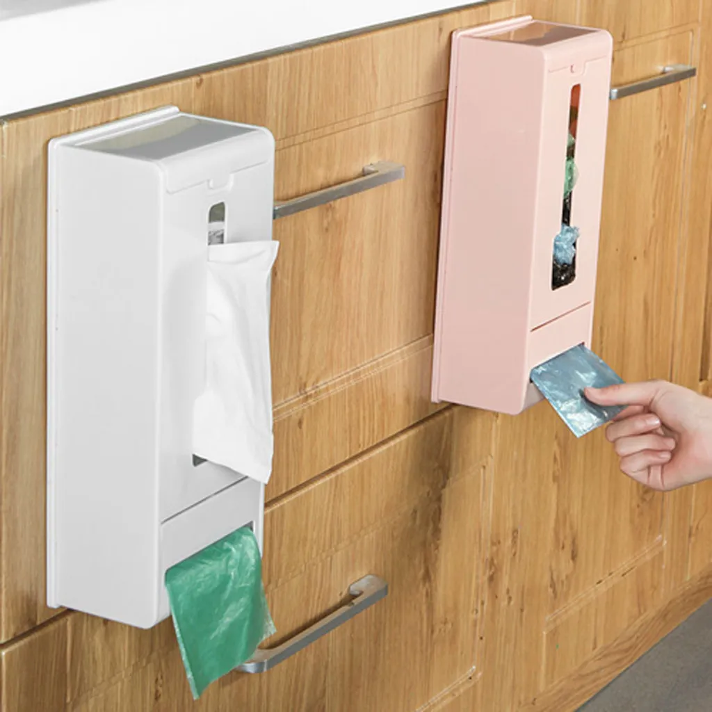 Настенный мешок для мусора коробка хранения кухня съемный пластиковый Мода