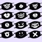 Забавная моющаяся маска для рта из хлопка, 1 шт., Пылезащитная маска для лица для взрослых и детей, модная маска для вечевечерние с милым мультяшным медведем