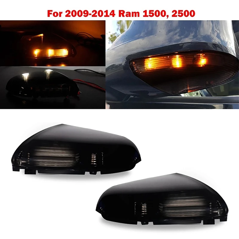 

for Ram 1500 2500 2009-2014 Wing Side Rear View Mirror Flash Light