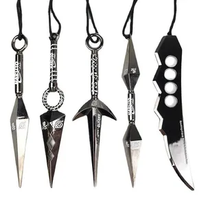 Ювелирные изделия Наруто кулон ожерелье Аниме фигурки героев косплея аксессуары металлический сплав кунай зумаки сюрикен Какаши детская игрушка подарок