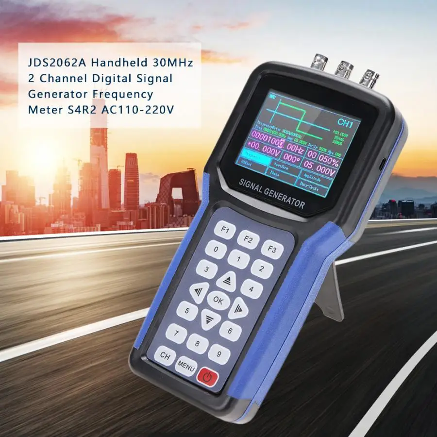 AC110-220V JDS2062A осциллограф мультиметр Ручной 30 МГц 2CH цифровой генератор сигналов частотомер S4R2 осциллограф комплект