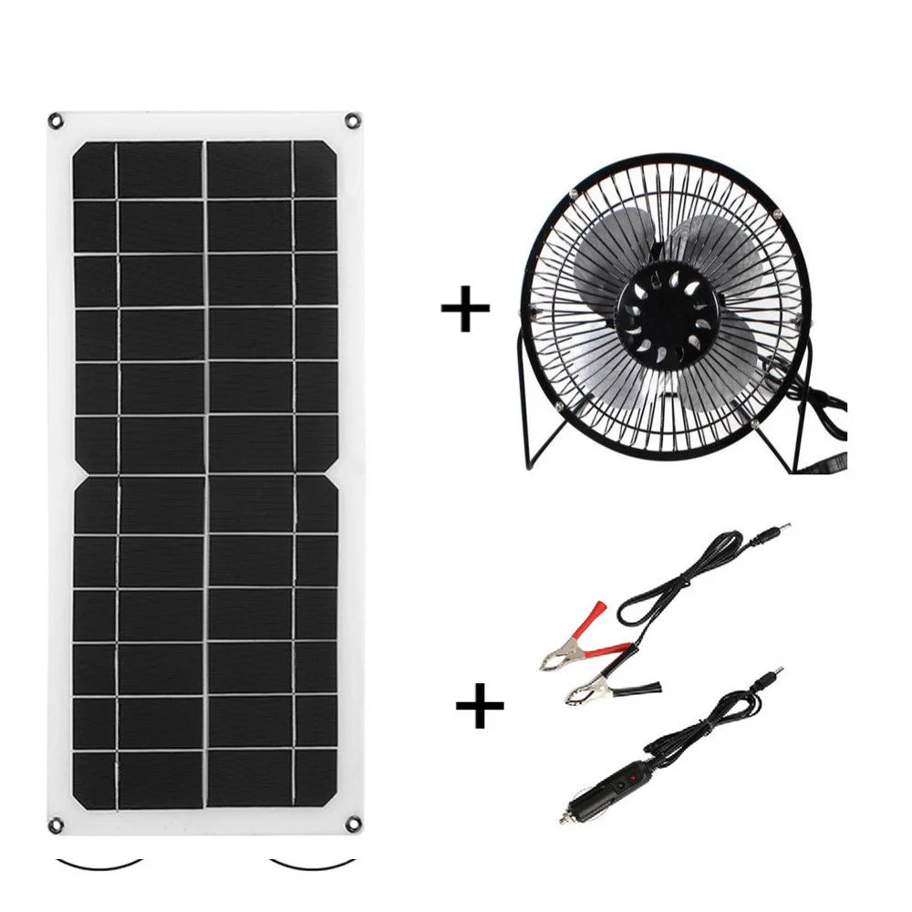Панели солнечные на солнечных батареях USB 10 Вт вентилятор охлаждения вентиляции