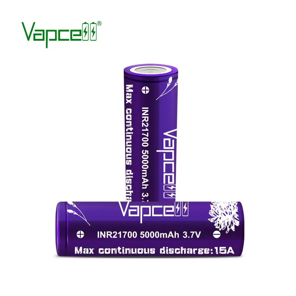 Vapcell rewrap tesla 21700 5000mAh 15A положительный электрод утопленный литий-ионный аккумулятор