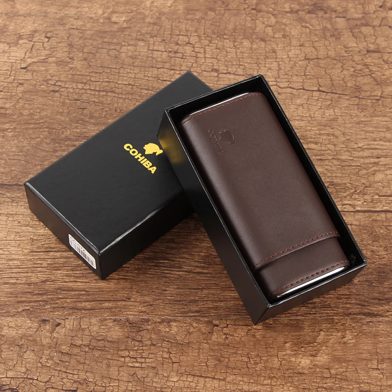 COHIBA Путешествия сигары чехол Портативный кожа хьюмидор для сигар аксессуары
