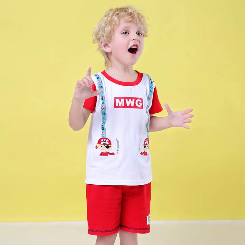 2019 летняя одежда для маленьких мальчиков Детский Модный хлопковый повседневный