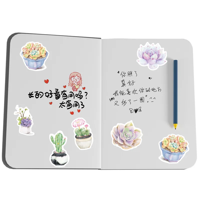 

Succulents graffiti stickers suitcase waterproof stickers skateboard guitar stickers
