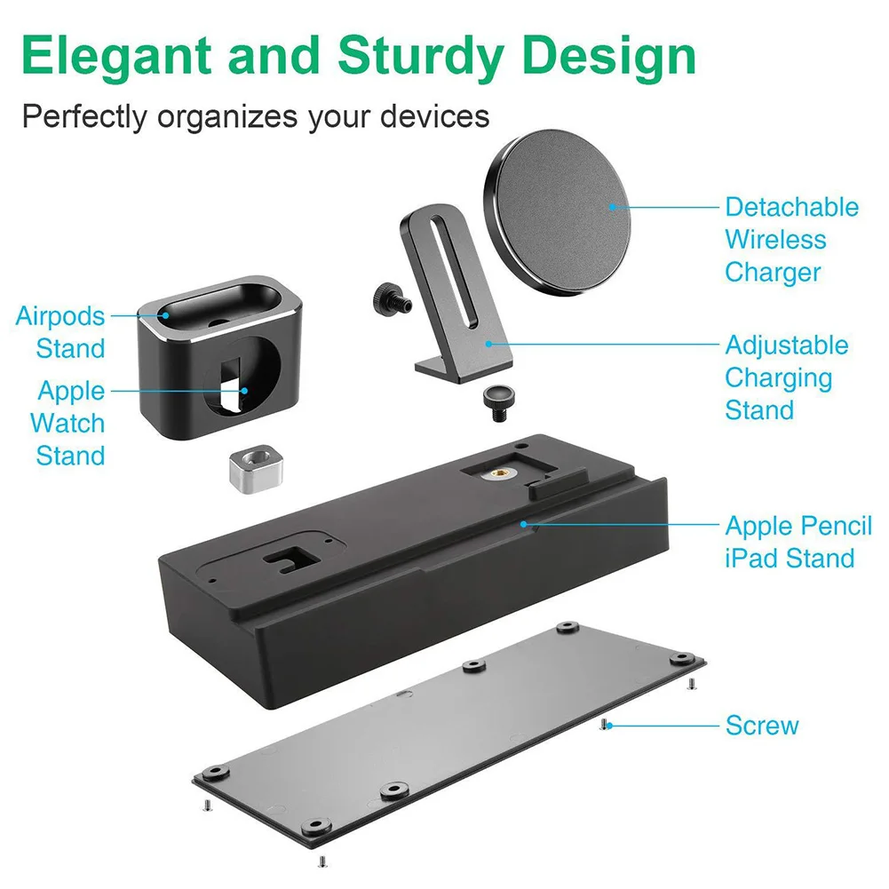Новые 3 в 1 Подставка для зарядки док-станция Pad наручных часов Apple