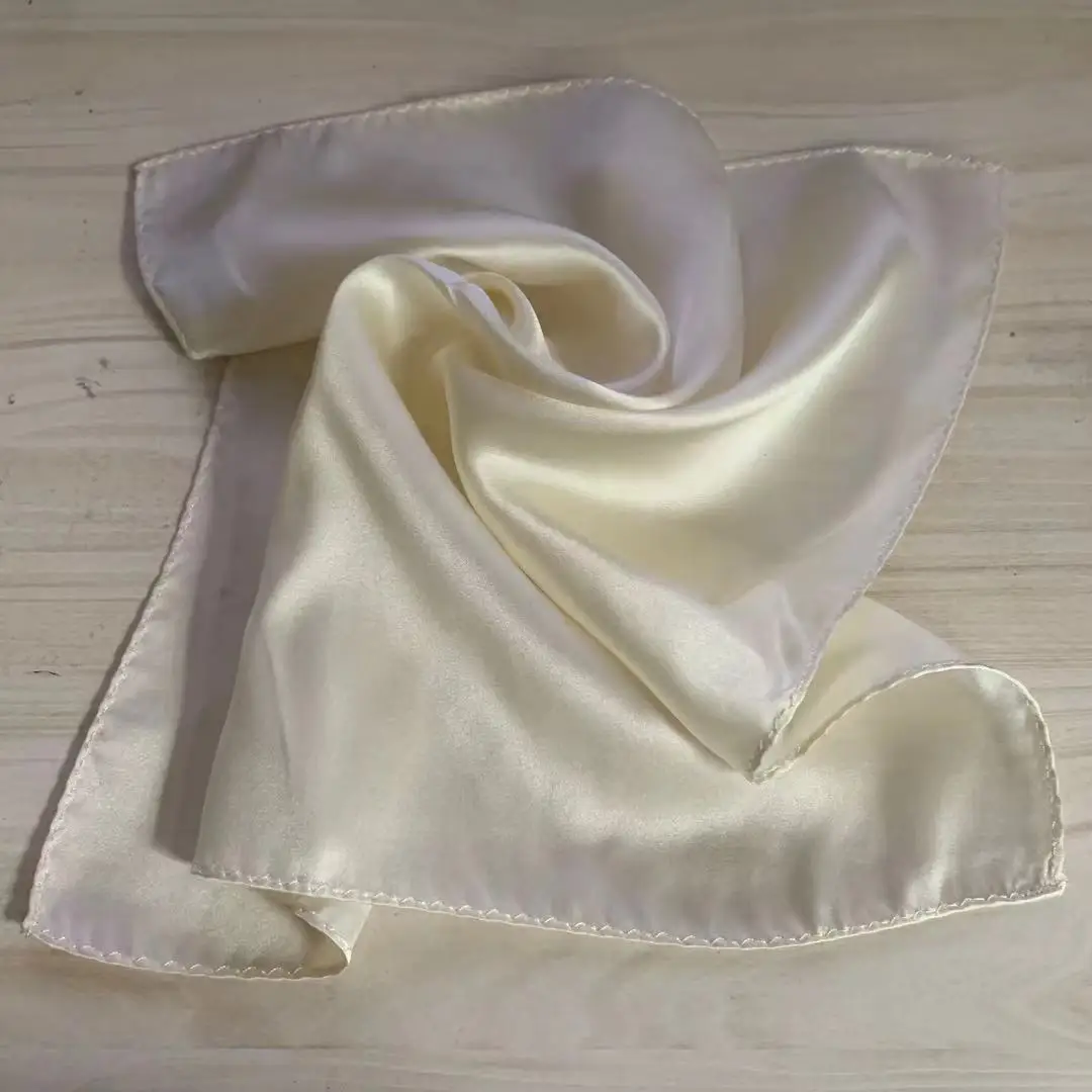 Pañuelo de seda satinada 100% pura para hombre, de bolsillo Pañuelo cuadrado, tamaño 32cm, 12,6 