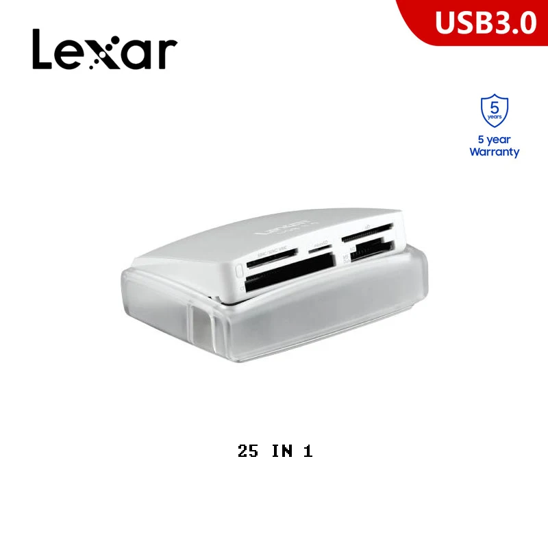 Lexar 25 в 1 мульти смарт-кард-ридер USB 3,0 высокая скорость до 500 м/с компактная tf карта sd карта cf кард-ридер для камеры ноутбука