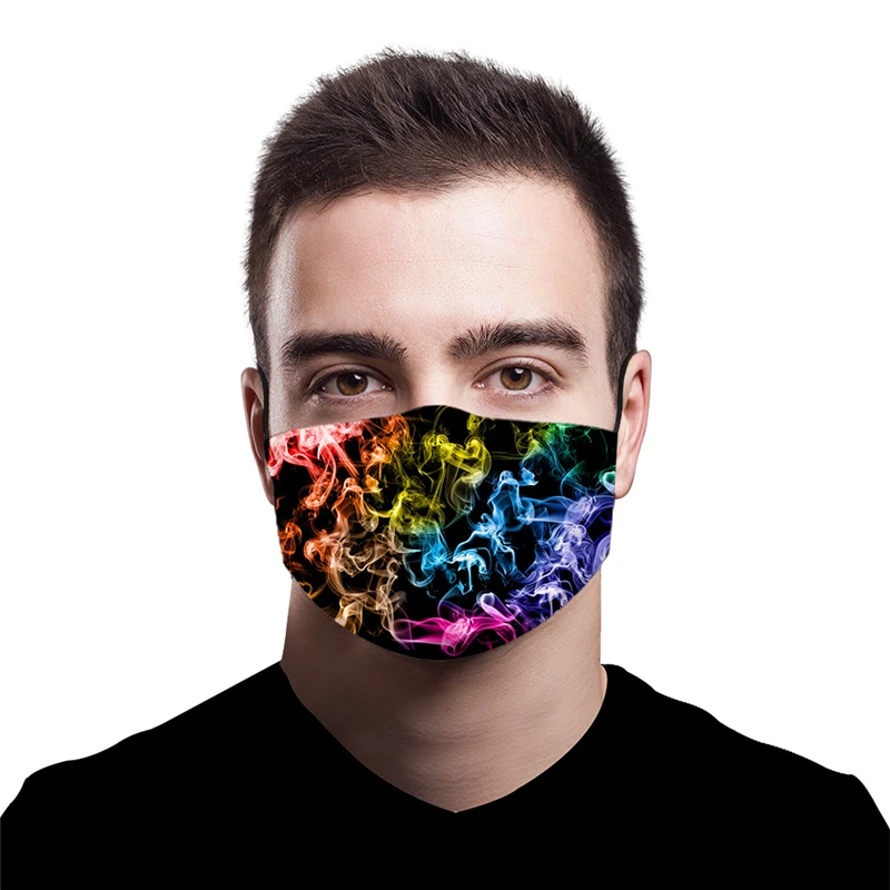 Модные Тканевые маски с цветочным принтом унисекс милым Pm2.5 маска для рта улицы