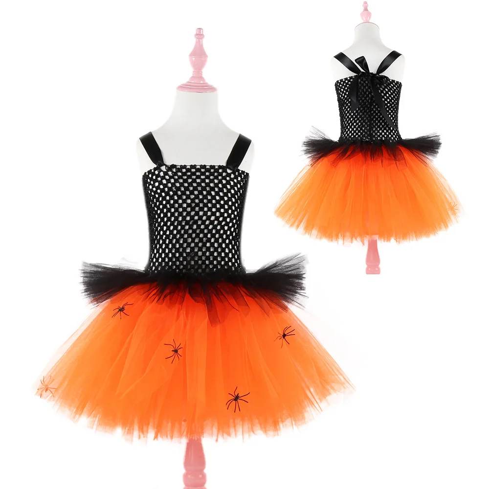 Костюм Человека-паука на Хэллоуин для девочек Платье малышей Карнавальный