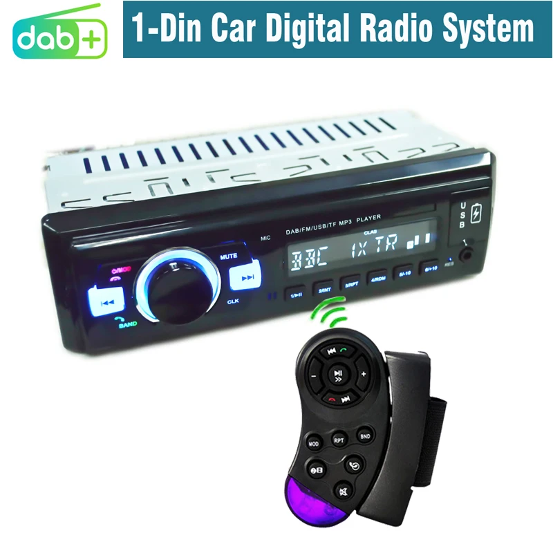 

1 DIN Digital DAB+ Radio Tuner Stereo Receiver Dab FM AM Audio RDS With Bluetooth Hands-free USB MP3 Use Original Car Antenna
