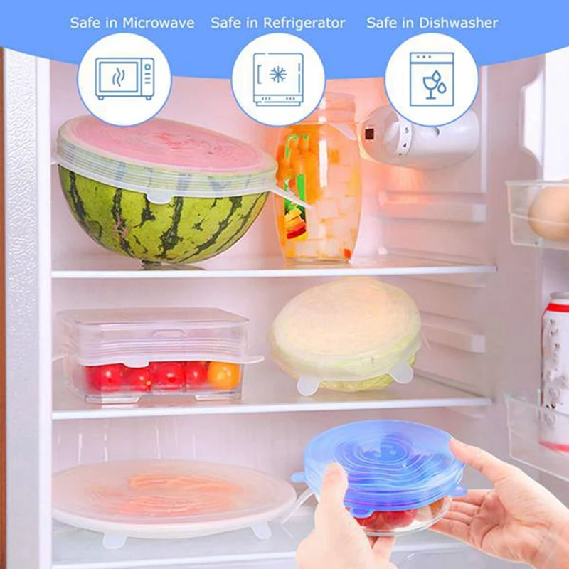 

Silicone Stretch Cover 24 Pieces of Reusable Durable and Flexible Expandable Silicone Sealing Cover,Keeping Food Fresh