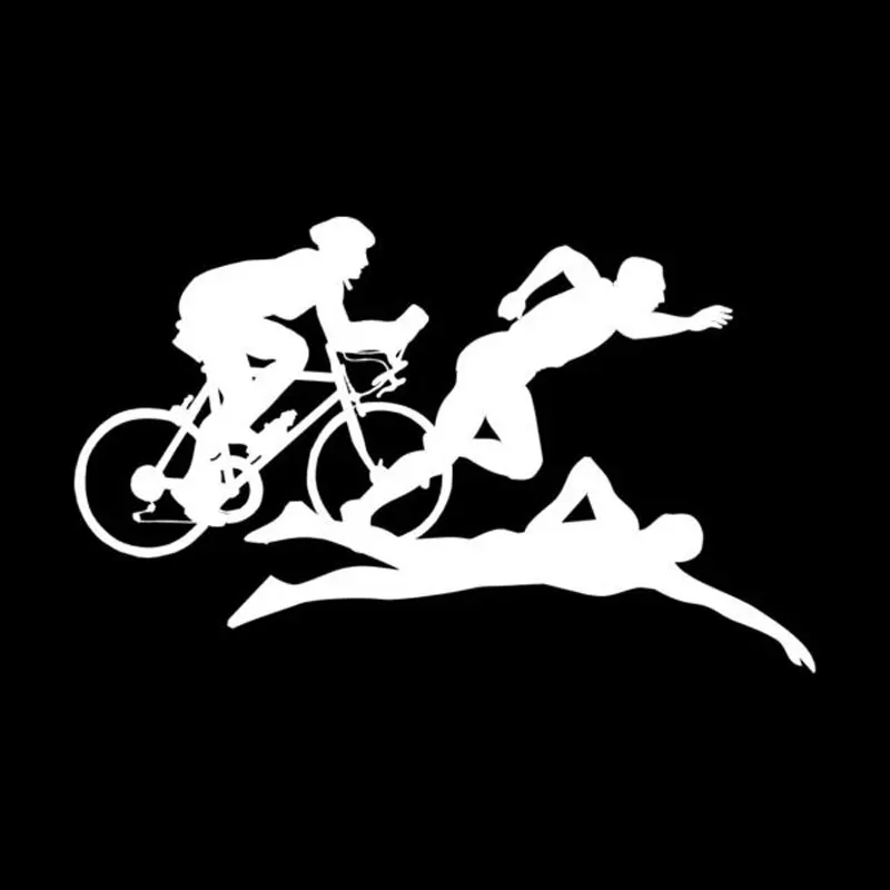Aliauto Fashion Car Sticker Funny Triathlon Sports Auto Motorcycles Accessories PVC Decal for Kia Rio Passat B6 Lada 13cm*8cm | Автомобили