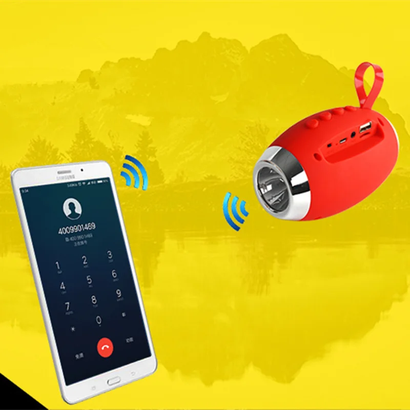 Новый экзотический портативный мини уличный Фонарик Bluetooth динамик беспроводная