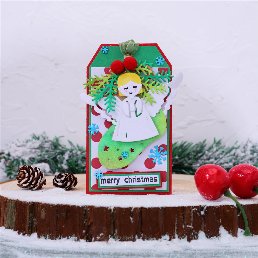 YaMinSanNiO/рождественские носки металлические резные штампы крылья ангела для