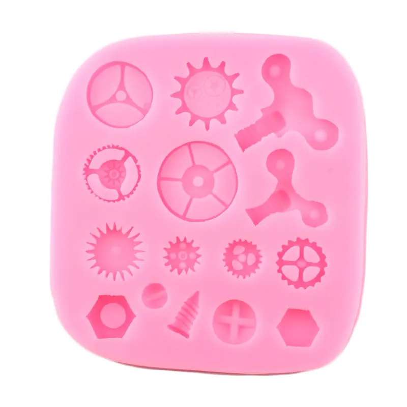 Механический винтовой Шестерни границы силиконовые формы в стиле стимпанк