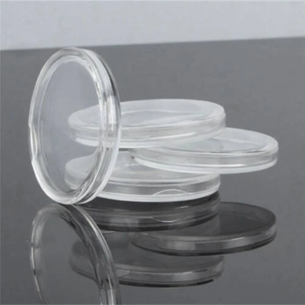 100 шт 30 мм прозрачные держатели для монет капсулы хранения контейнер набор