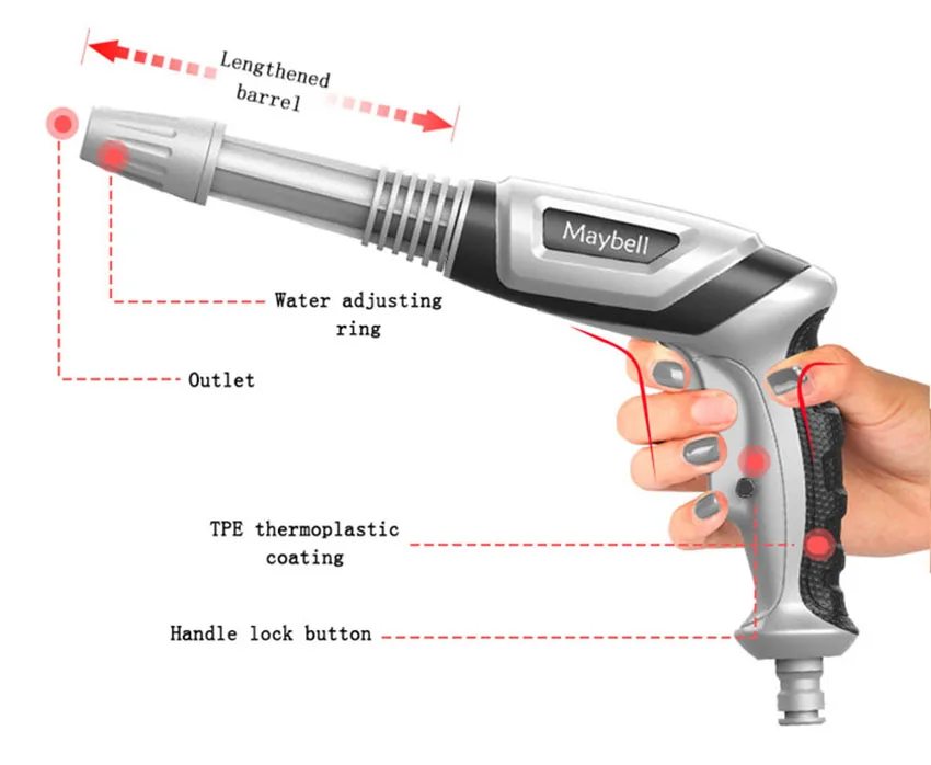 

High Pressure Washer Water Gun Garden Hose Nozzle Spray Water Car Washing Hidrolavadora Foam Pot Sprinkler Cleaning Tool