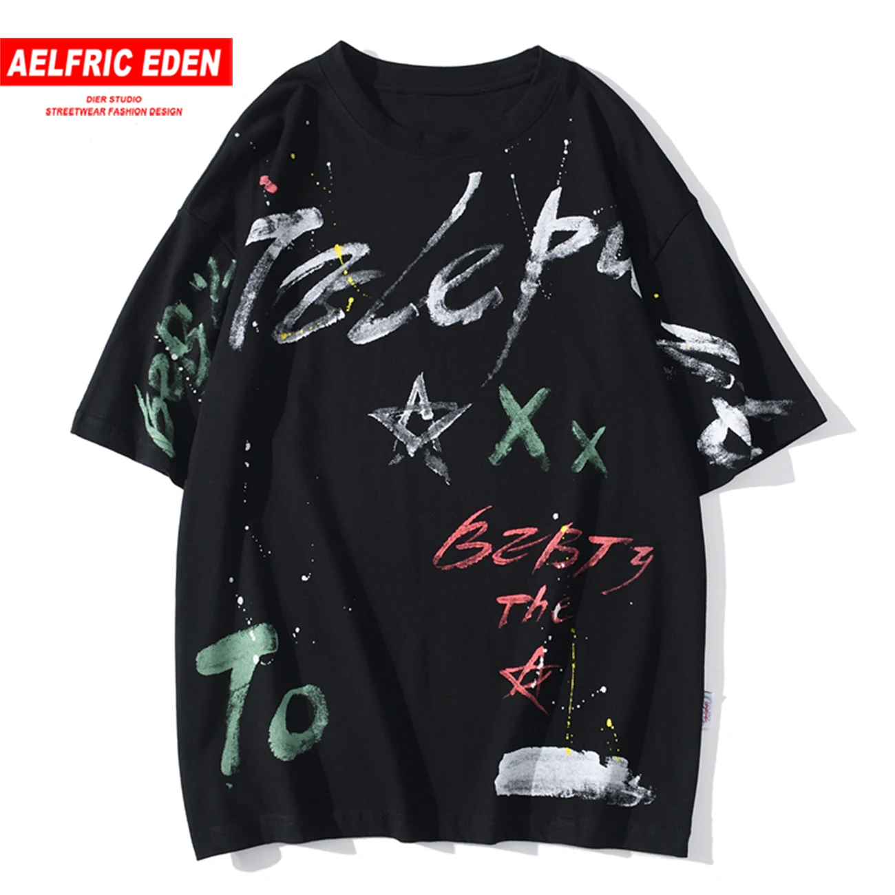 Мужская Уличная футболка Aelfric Eden хлопковая свободная хипстерская большого
