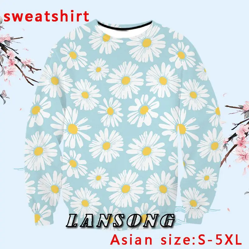 

LIASOSO Winter NEW Sweatshirt 3D Print Men Women Fashion FLOWER Long Sleeve Men's Hip Hop Sportswear Men Clothing