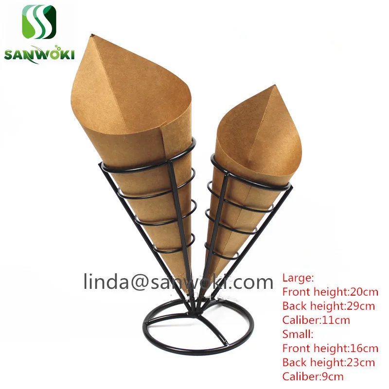 100 шт. одноразовая упаковочная коробка из крафтовой бумаги держатель для вафель