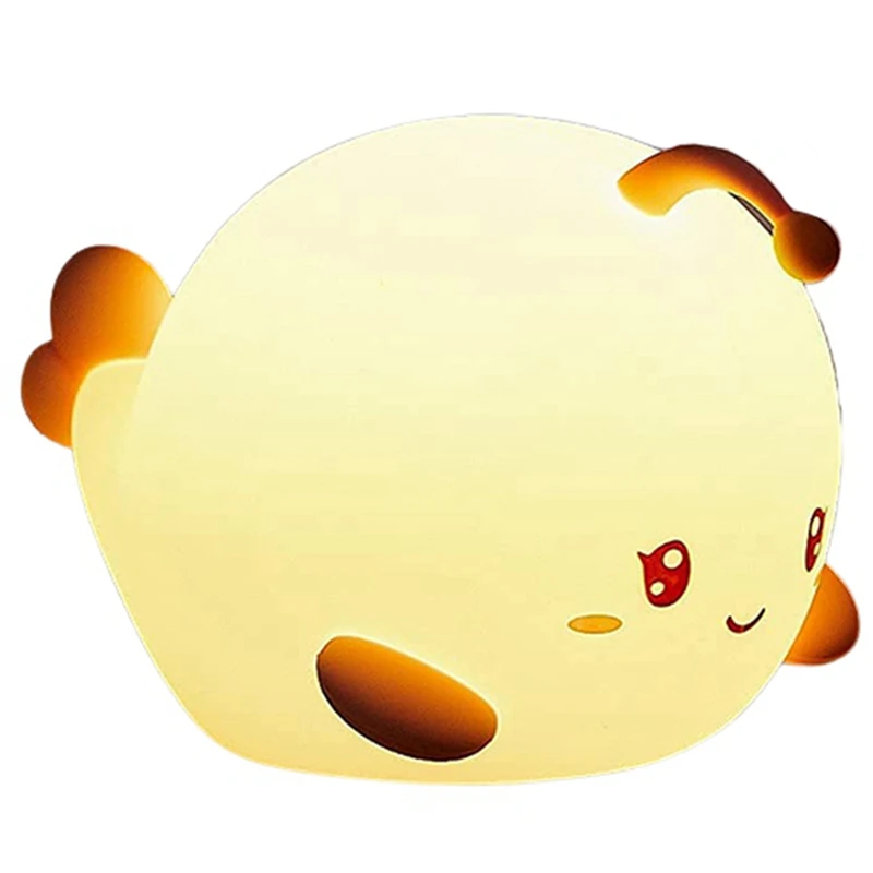 

Милый ночник для детей, Детский ночсветильник для детской комнаты, Сжимаемый силиконовый ночной Светильник льник для детей, 7 цветов