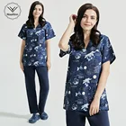 S-XXL лабораторная Пылезащитная рабочая одежда с эффектом потертости футболка с короткими рукавами и принтом звездного неба детская одежда унисекс