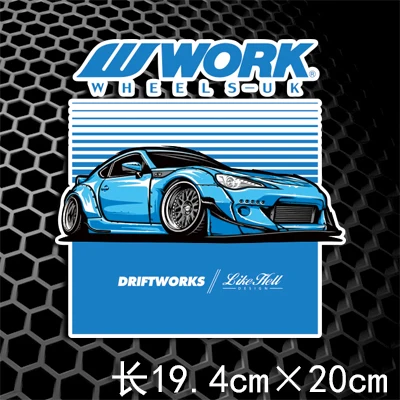 Мотоциклетные наклейки на окна автомобиля Drift Tengoku для Wheel Works Bunny 86 GTR R35 |