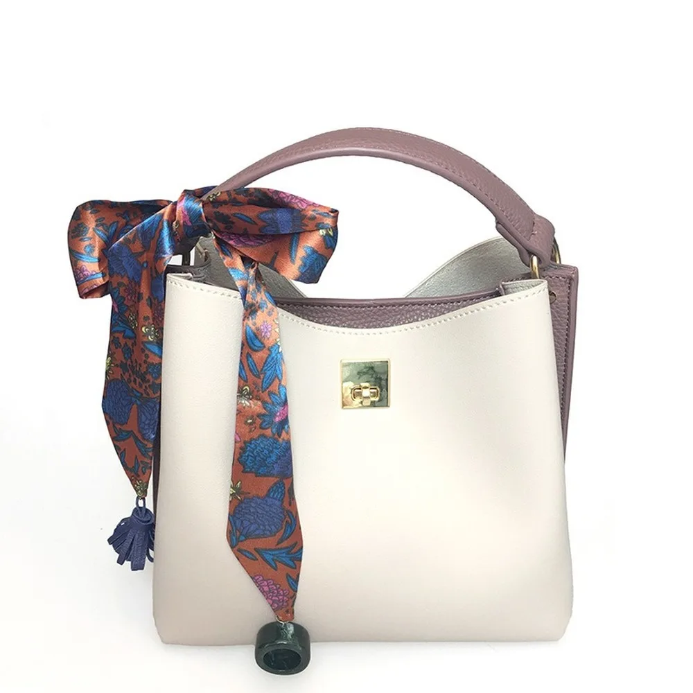 

Bag female 2021 new luxury large capacity female bag silk scarf hit tote shoulder bag messenger designer handbag