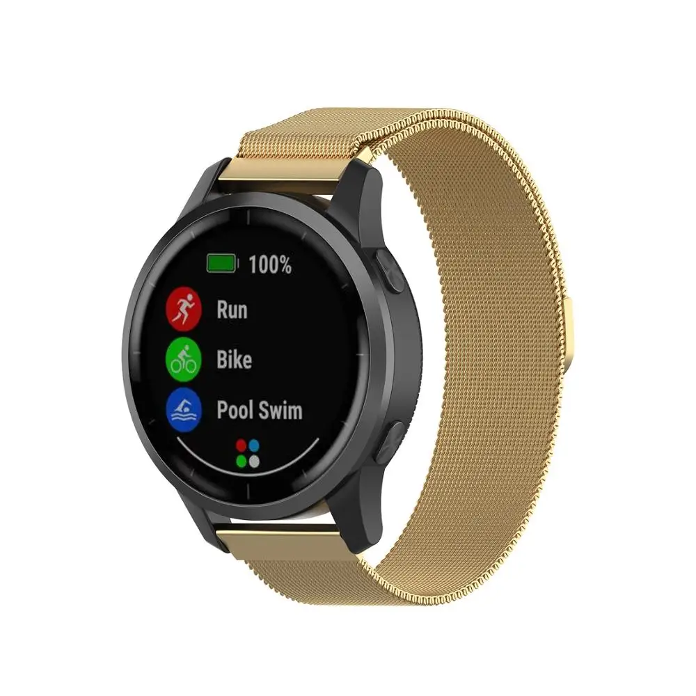 COMLYO, 22 мм, Смарт-часы, браслеты на запястье для Garmin vivoactive, 4 ремешка, Миланский ремешок для часов, браслет на запястье Garmin Vivoactive4